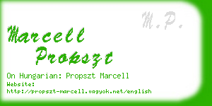 marcell propszt business card